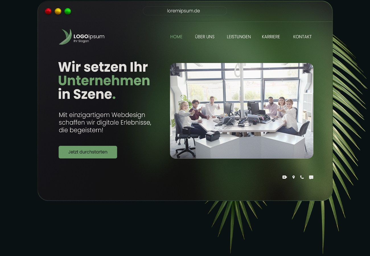Eine erstellte Website einer SEO Agentur zu bessren Platzierung in den Suchmaschinen wie Google.